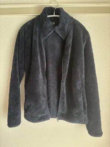 유니클로 네이비 플리스 자켓 지퍼 포함