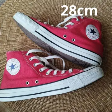 컨버스 올스타 레드 하이컷 스니커즈 사이즈 28