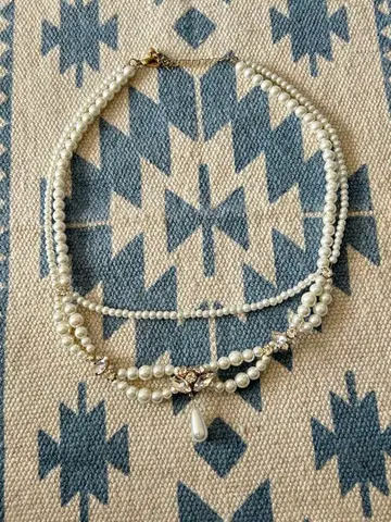 엘레강트 펄 목걸이 다층식