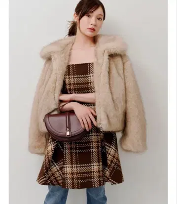 SNIDEL 로빙 체크 미니 원피스 web 한정판