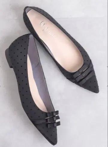 artemis by DIANA 프티 리본 도트 무늬 플랫슈즈