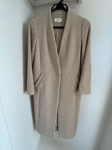 BEAMS HEART 베이지 롱 코트