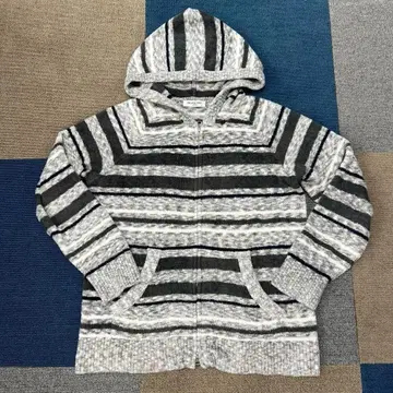 [ 미사용 ] 젤라또피케옴 후드 부착 스트라이프 후드티 L