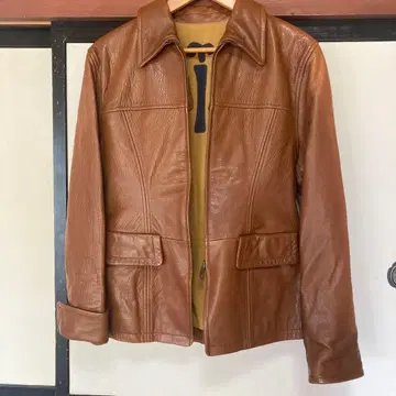 브라운 가죽 자켓 정가 10만 헤이세이 시대