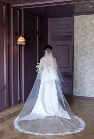 트리트 드레싱 웨딩 베일 화이트