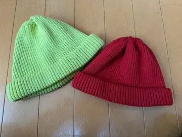 Rototo 코튼 롤업 비니 2개 세트