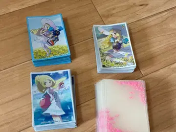 포켓몬 카드 리리에 슬리브 묶음 판매 벚꽃 패턴 오버 슬리브 포함