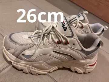 FILA 인트레이션 라이트 스니커즈 26cm 화이트/그레이/레드