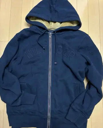 타미힐피거 보아 안감 후드티 네이비 퍼지 L