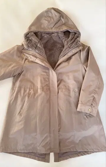 grove 3WAY 인조 모피 라이너 모즈 코트