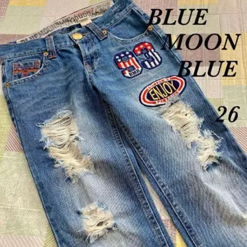 [ BLUE MOON BLUE ] 블루문 블루 데미지 데님 청바지
