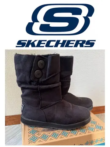 SKECHERS 블랙 숏부츠