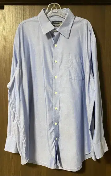 NAUTICA 노티카 논아이론 셔츠 블루 18-34/35