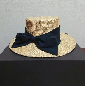 제인 마플 돈 루 살롱 리본 포함 밀짚모자 택 포함 미사용 새상품