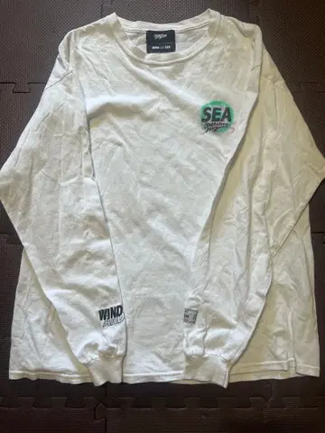 WIND AND SEA 화이트 긴팔 티셔츠