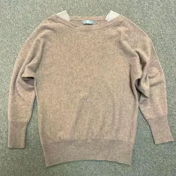 다마 캐시미어 100% 보트넥 돌먼 스웨터 M 그레이지