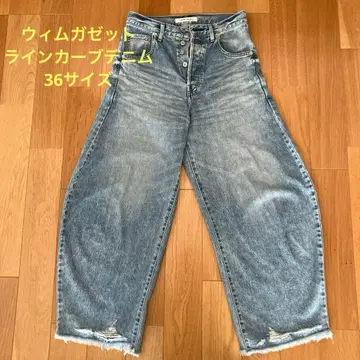 Whim Gazette 윔 가젯 라인 커브 데님 36 블루