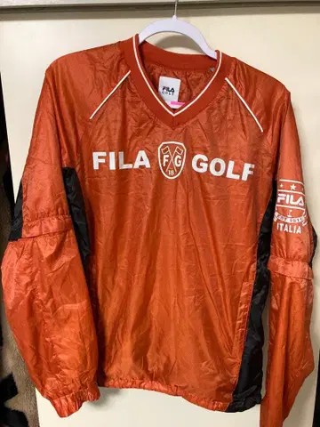 휠라 골프 웜 의류 오렌지