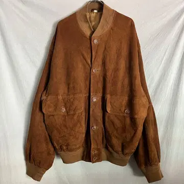 90s 00s 유로 구제 의류 브라운 스웨이드 오버 사이즈 자켓