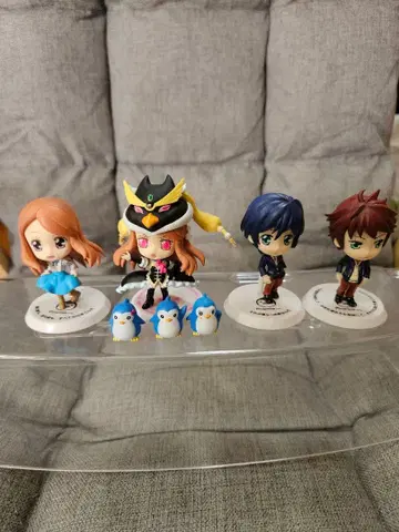 춤추는 핑구드럼 치비큥 캐릭터 4체 세트