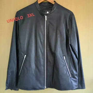 UNIQLO 싱글 라이더 페이크 가죽 자켓 3XL