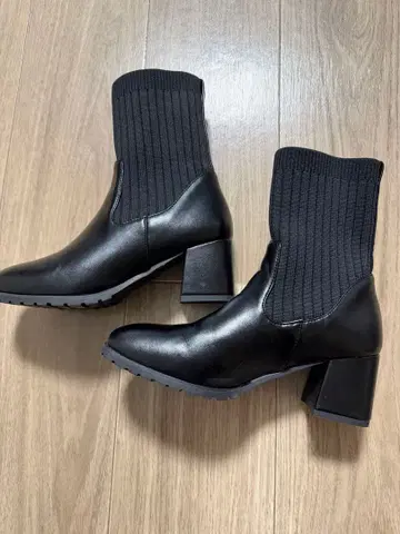 S 사이즈*ORiental Traffic*블랙 니트 삭스 숏부츠