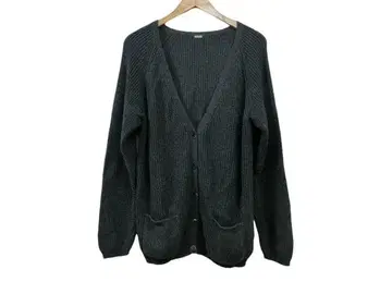 MARGARET HOWELL 니트 가디건 다크 그레이 V넥