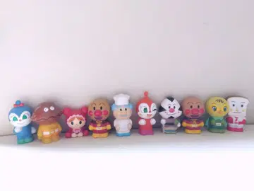 호빵맨 소프트 비닐 10개 피규어 인형 달려라 호빵맨 마스코트