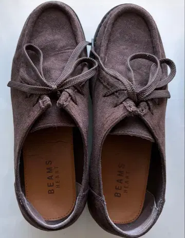BEAMS HEAT 브라운 스웨이드 캐주얼 슈즈