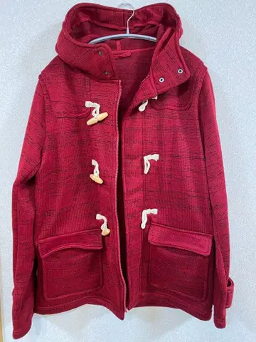 [ 새상품급 ] GU XL 빨간색 더플 코트 토글 버튼