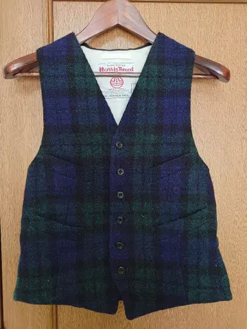 새상품급 빔즈 플러스 트위드 베스트 그린 M 사이즈