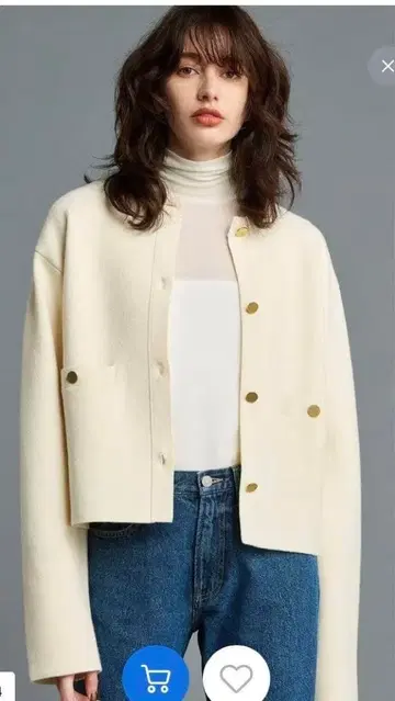 uncrave 울 나일론 자카드 니트 자켓 에크루 2