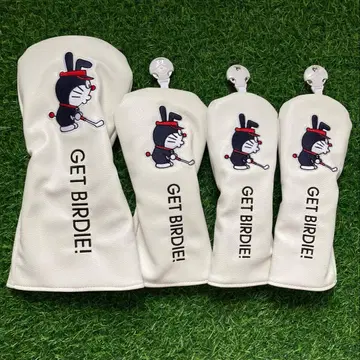 [새상품] 4 도라에몽 골프클럽 헤드커버 1+FW+UT+UT 화이트