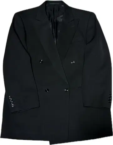 더블 수트 구제 의류 울 개버딘 블랙 셋업 와이드 팬츠