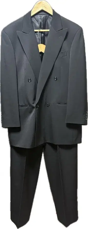 고타이리쿠 gotairiku 수트 더블 울 개버 블랙 셋업 구제 의류