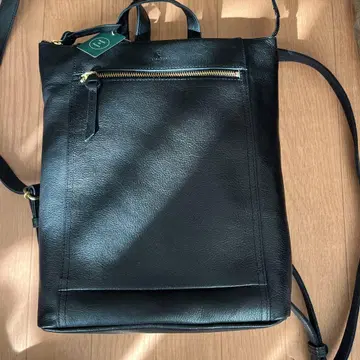 소가죽 블랙 백팩