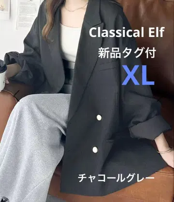 택 포함 새상품 Classical Elf 오버 사이즈 더블 자켓 XL