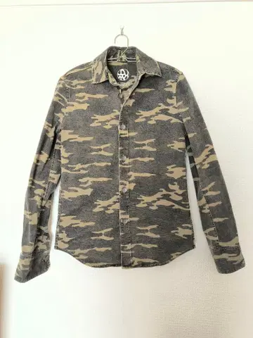 AKM 카모플라쥬 디자인 데님 긴팔 셔츠