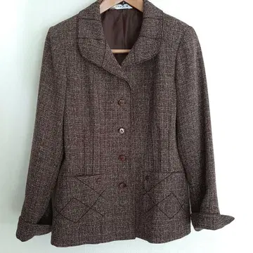 브라운 테일러드 자켓