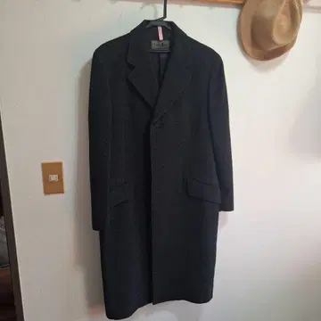 고급 다크 그레이 체스터 코트