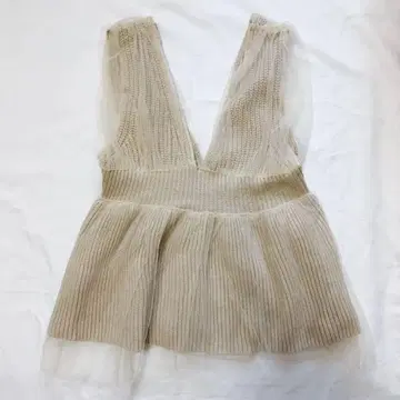 새상품급 kastane 카스타네 튤 도킹 튜닉 니트 베스트