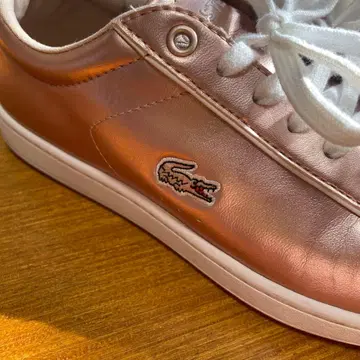 LACOSTE 로즈 골드 스니커즈 23.5