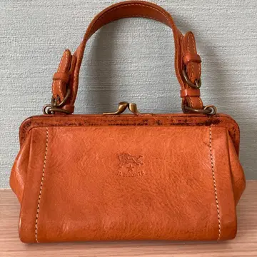 IL BISONTE 브라운 가죽 핸드백