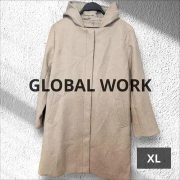 [ GLOBAL WORK ] 후드 부착 롱 코트 XL 사이즈 새상품급