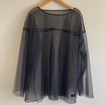 BEAUTY&YOUTH 시스루 블랙 긴팔 상의