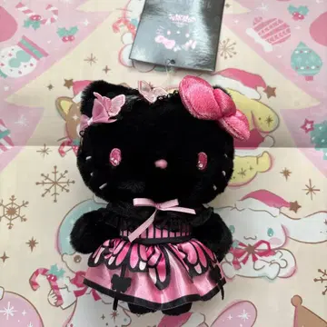 미사용 새상품 헬로키티 버터플라이 디자인 시리즈 봉제 인형 홀더