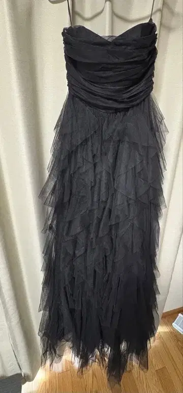 블랙 롱 드레스