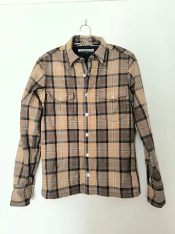 BLACKTOPMOTORCYCLE 체크 무늬 플란넬 셔츠 S