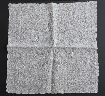 미사용 스와토우 자수 손수건 1 산두 빈티지