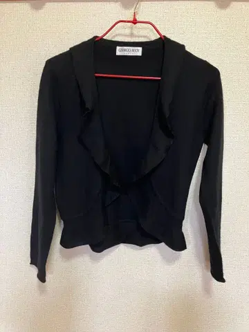 GEORGES RECH 조르주 레슈 가디건 프릴 모 블랙 S